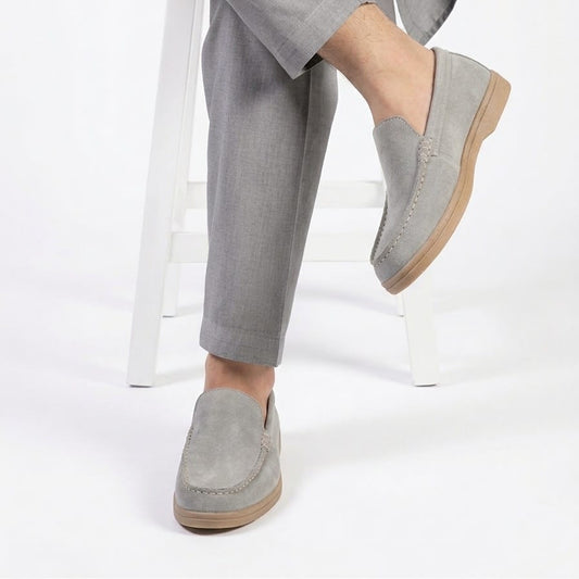 Dajiwear Summer Walk Suede Loafers – Gray