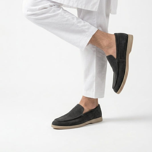 Dajiwear Summer Walk Suede Loafers – Jet Black
