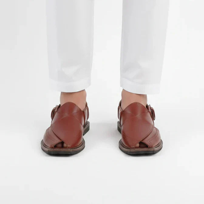 Pure Leather Handmade Peshawari Chappal For Men