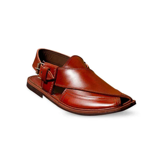 Premium Peshawari Chappal – Mustard Brown