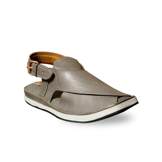 Grey Kaptaan Chappal – Pure Leather – Daji Special