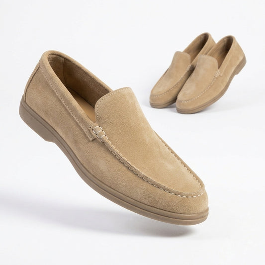 Dajiwear Summer Walk Suede Loafers – Sand Beige