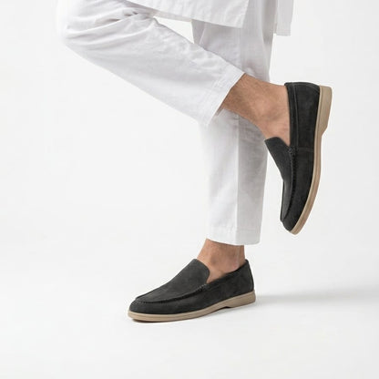 Dajiwear Summer Walk Suede Loafers – Jet Black