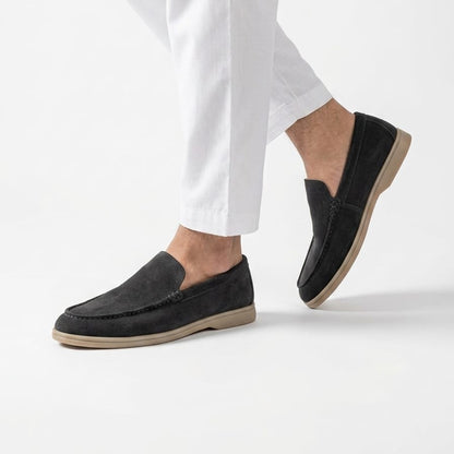 Dajiwear Summer Walk Suede Loafers – Jet Black