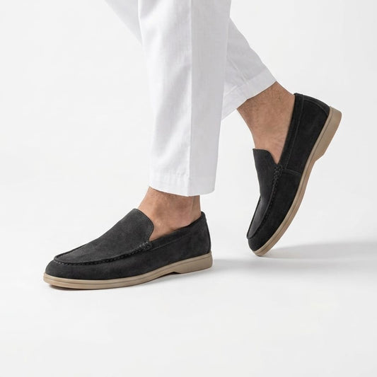 Dajiwear Summer Walk Suede Loafers – Jet Black